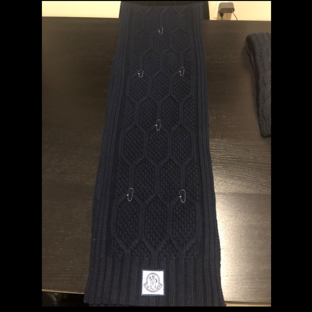 Navy Blue Moncler Scarf